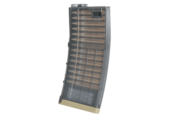 Phylax 190Rds,Magazine with Dummy Ammo for M4, Transparent/Tan