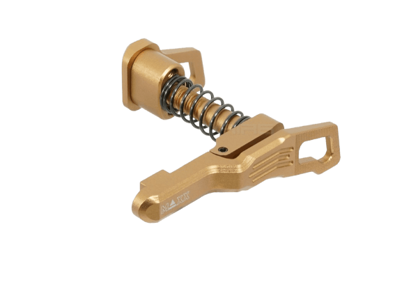 Maxx Model CNC advanced Magazine Release Style B for MTW M4 - Dark Earth
