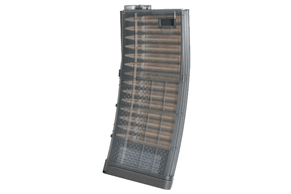 Phylax 190Rds,Magazine with Dummy Ammo for M4, Transparent/Black