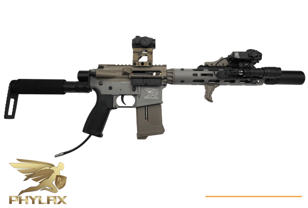 Phylax Advanced UltraLight Inferno Spartan Edition, Cerakote Gun Bull Shark Grey x Tan