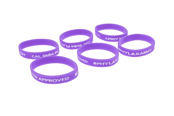 Phylax Rubber Bands 6er Pack, Purple
