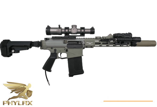 Phylax .308 RIS 10,3&quot;, Cerakote Bull Shark Grey x Hazel Green